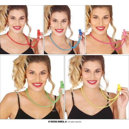 COLLARES NEON CON PITO SURTIDOS